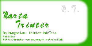 marta trinter business card